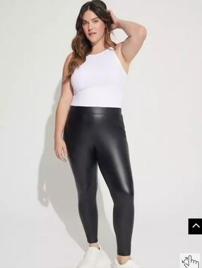 Torrid Black Full-Length Faux Leather Leggings Size 2/2x